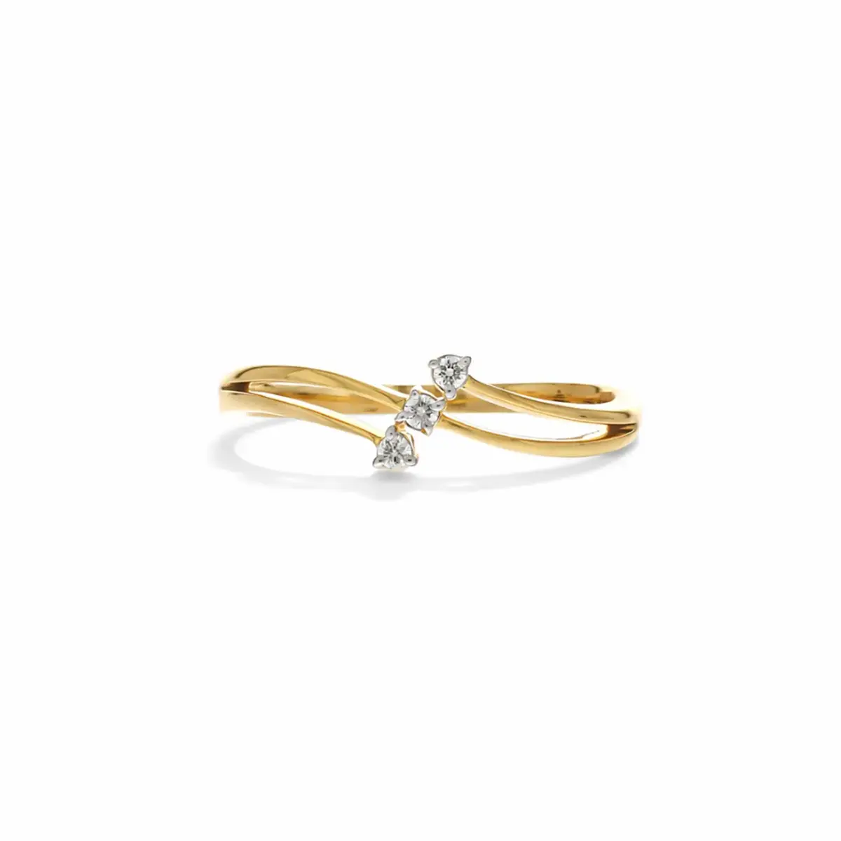 0.03 CT NATURAL DIAMOND WOMENS RING 18K GOLD